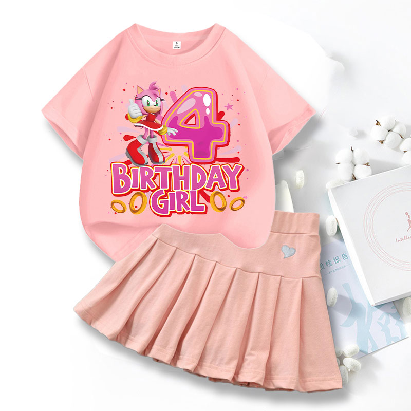 Summer Loving Clothing - طقم تي شيرت وتنورة للأطفال من