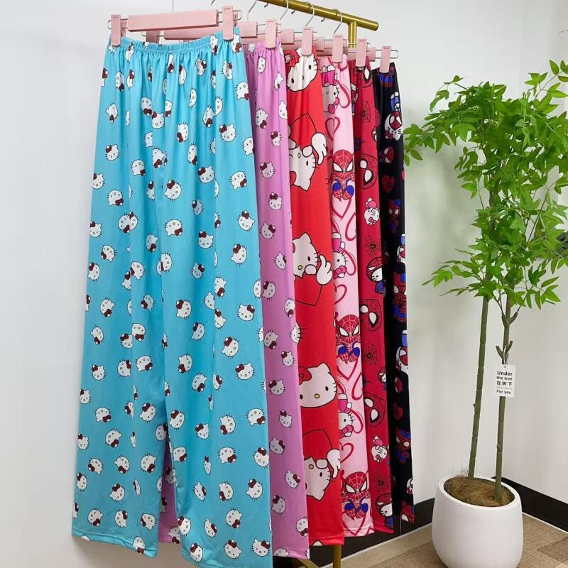 Summer Cloth - بيجامة كرتونية جديدة هالو كيتي للنساء،