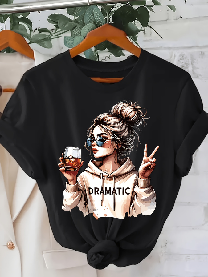 Summer Loving Clothing - تي شيرت نسائي أنيق بطباعة عصرية