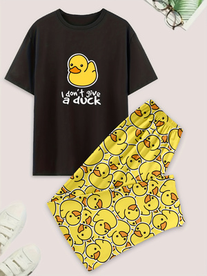 طقم بيجامة رجالي غير رسمي، تي  - مراجعة Summer Duck Clothing وسعره
