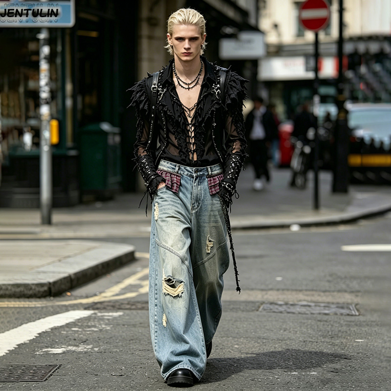 جينز جديد بتصميم مثقوب للرجال، - مراجعة Summer Vibes Clothing Men وسعره