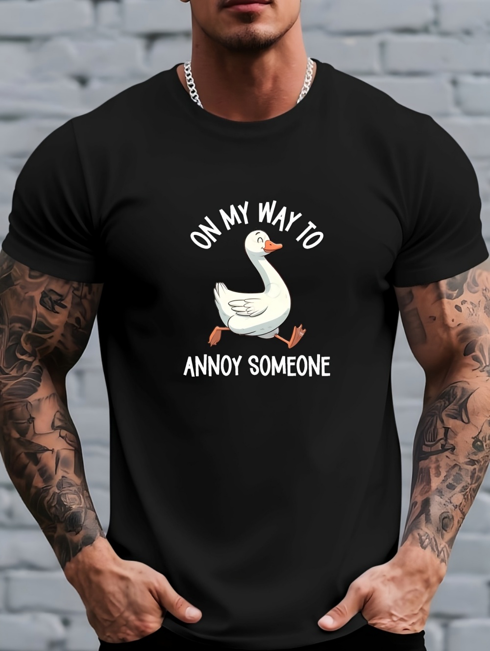 تي شيرت رجالي صيفي بطبعة بطة م - مراجعة Summer Duck Clothing وسعره