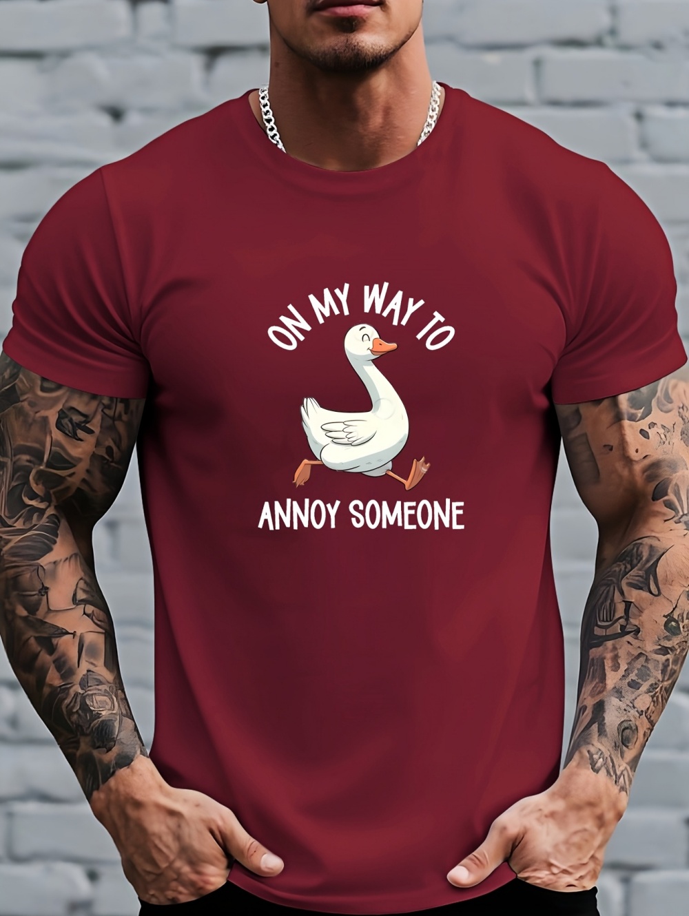 تي شيرت رجالي صيفي بطبعة بطة م - مراجعة Summer Duck Clothing وسعره