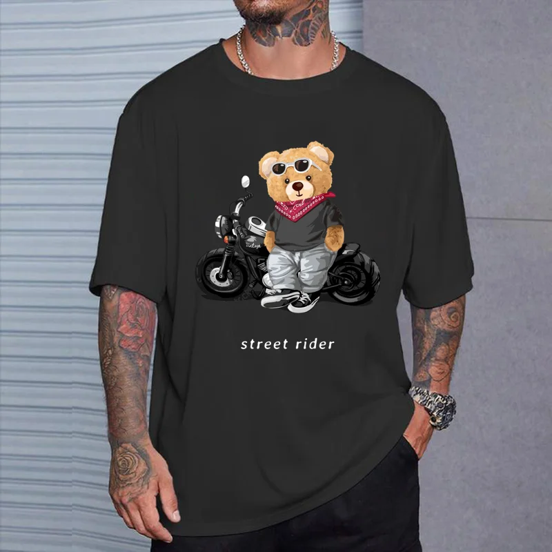 تيدي للرجال تي شيرت مطبوع بأكم - مراجعة Summer Clothing Motorcycle وسعره