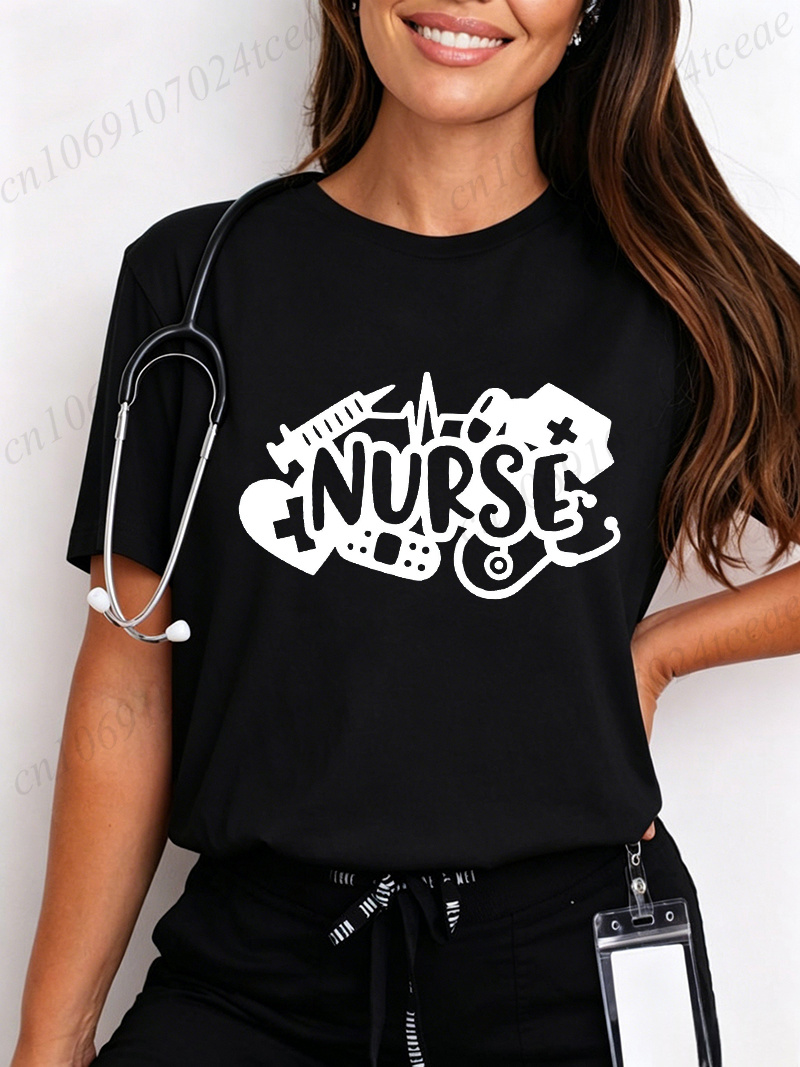 تي شيرت نسائي بطبعة Love Nurse - مراجعة Summer Loving Clothing وسعره