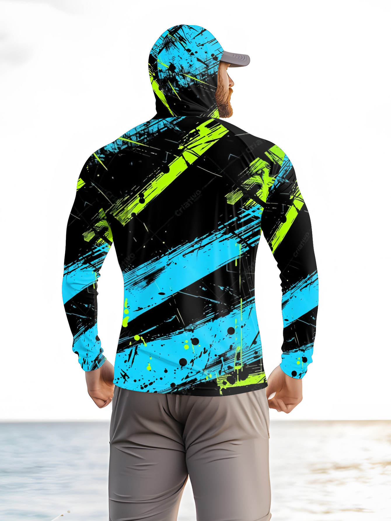 هودي صيد للرجال بأكمام طويلة،  - مراجعة Summer Uv Clothing وسعره