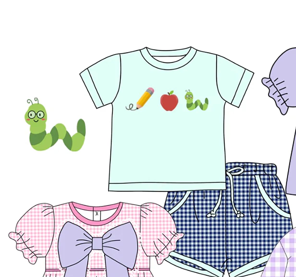 ملابس أطفال أنيقة للعودة إلى ا - مراجعة Summer Clothing Boutiques وسعره